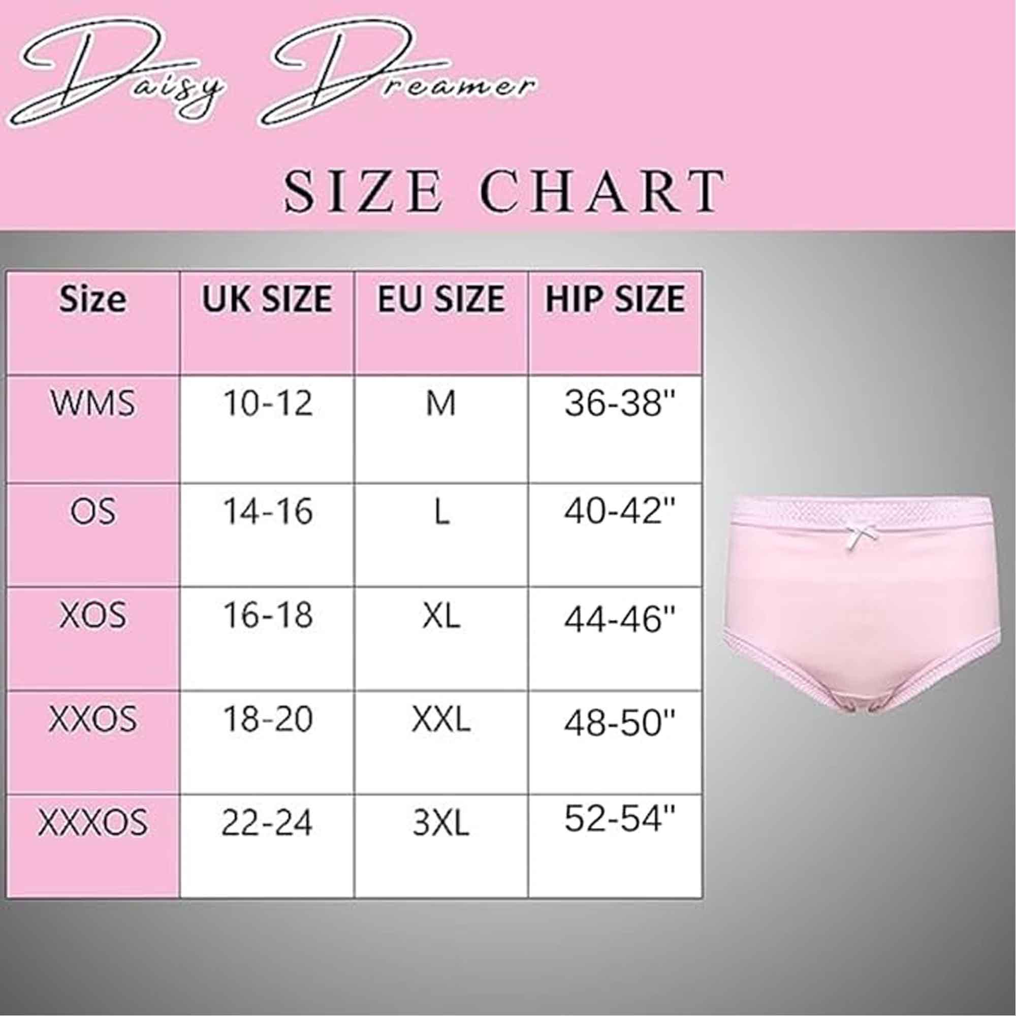 Women's 100% Cotton Maxi Briefs 6 Pack – Full Coverage, UK 10–24