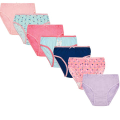 Pack Of 7 Kids' Underwear Cotton Blend Assorted Colours And Patterns Ages 2