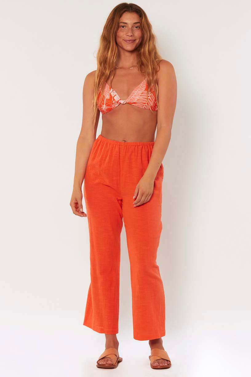 Sisstrevolution Women's Glowing Rays Cropped Gauze Trousers, Cotton