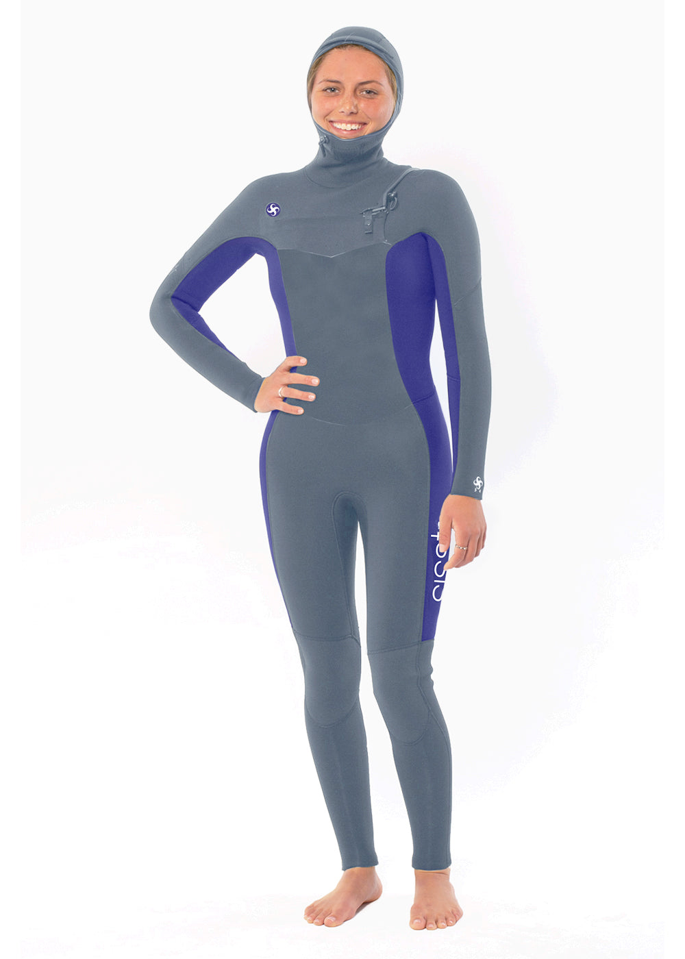 Sisstrevolution Women's My Seas 5/4mm Hooded Wetsuit, Chest Zip