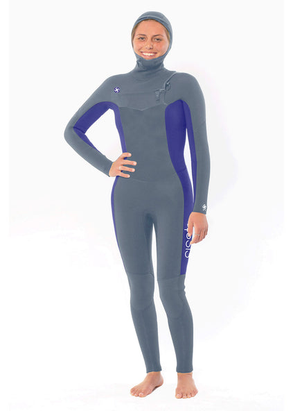 Sisstrevolution Women's My Seas 5/4mm Hooded Wetsuit, Chest Zip, image 8