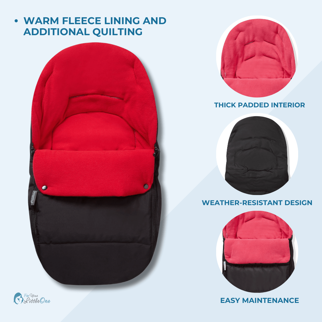 Premium Car Seat Footmuff – Universal, 3 & 5 Point Harnesses
