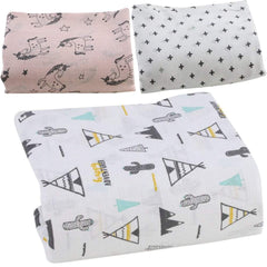 Printed Muslin Squares 80x80cm – 100% Cotton Multipack