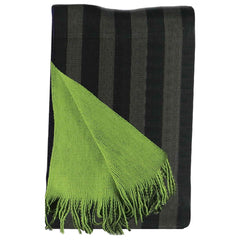 Men's Reversible Stripe Design Scarf Soft Woven Acrylic Winter Accessory