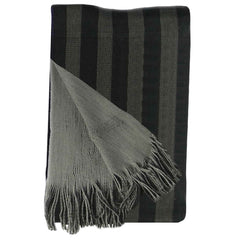 Men's Reversible Stripe Design Scarf Soft Woven Acrylic Winter Accessory