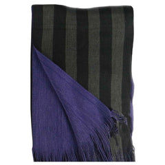 Men's Reversible Stripe Design Scarf Soft Woven Acrylic Winter Accessory