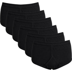Men's Cotton Y-Front Briefs 6 Pack – 100% Cotton, S–5XL