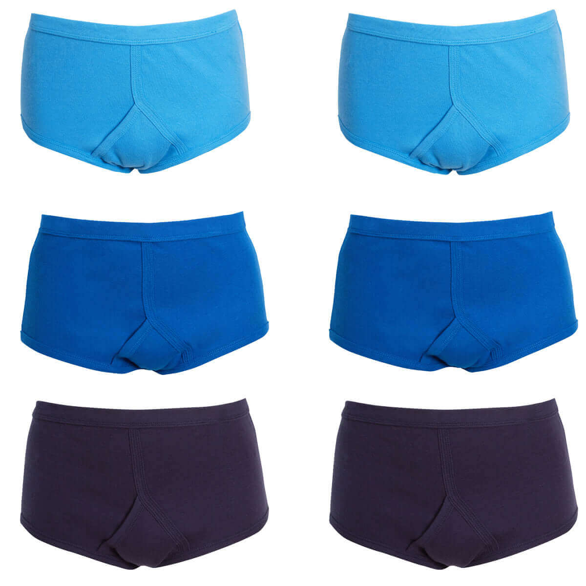 Men's Cotton Y-Front Briefs 6 Pack – 100% Cotton, S–5XL