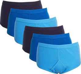 Men's Cotton Y-Front Briefs 6 Pack – 100% Cotton, S–5XL