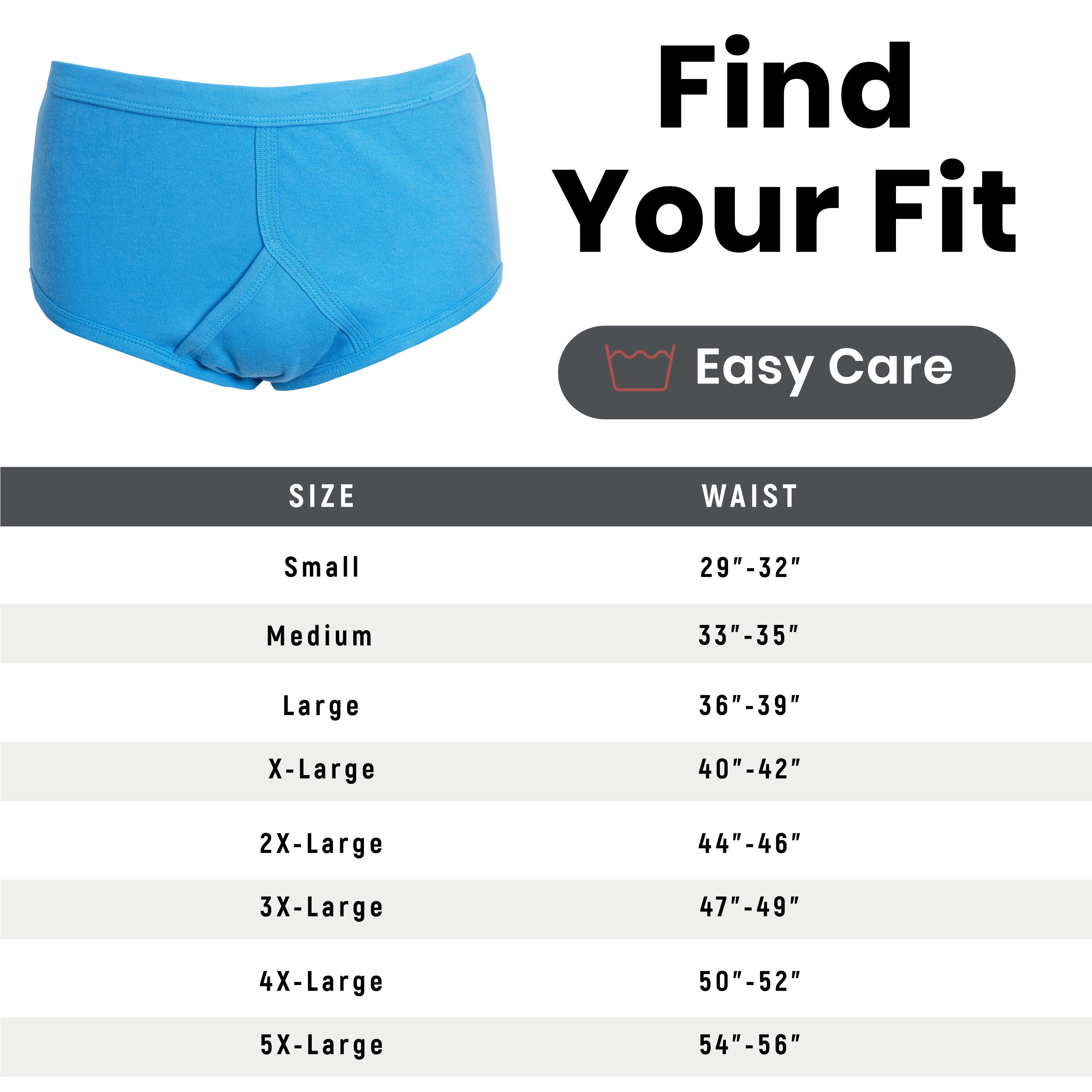 Men's Cotton Y-Front Briefs 6 Pack – 100% Cotton, S–5XL