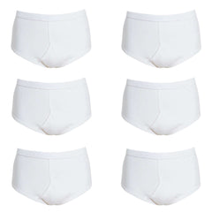 Men's Cotton Y-Front Briefs 6 Pack – 100% Cotton, S–5XL