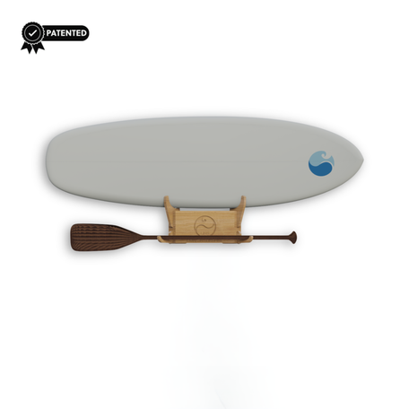 Living in Sunshine Solo Surfboard Wall Rack, Bamboo and Cork
