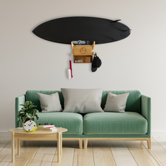 Living in Sunshine Solo Surfboard Wall Rack, Bamboo and Cork