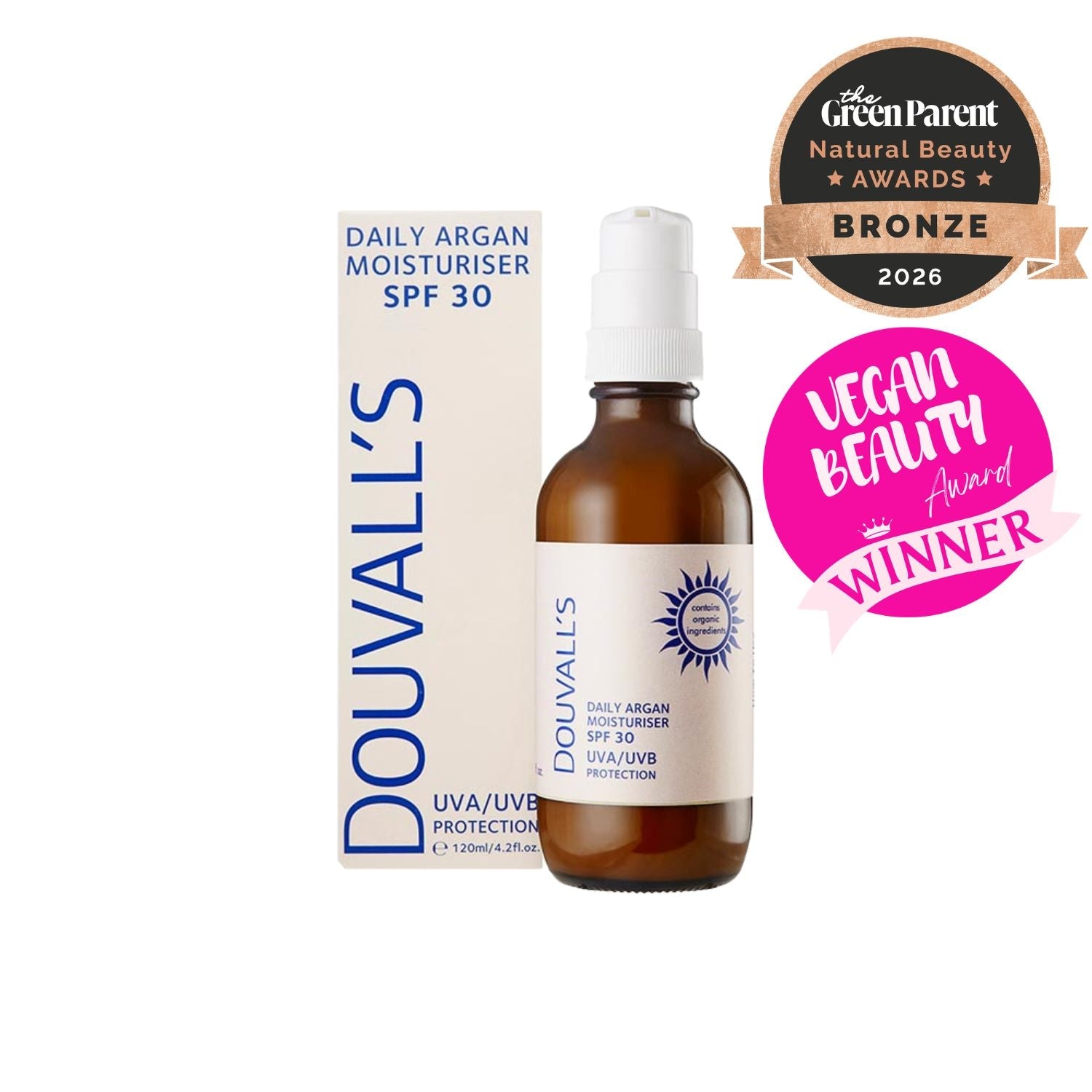 Argan Daily Moisturiser SPF30 120ml – Family Size Mineral Sunscreen