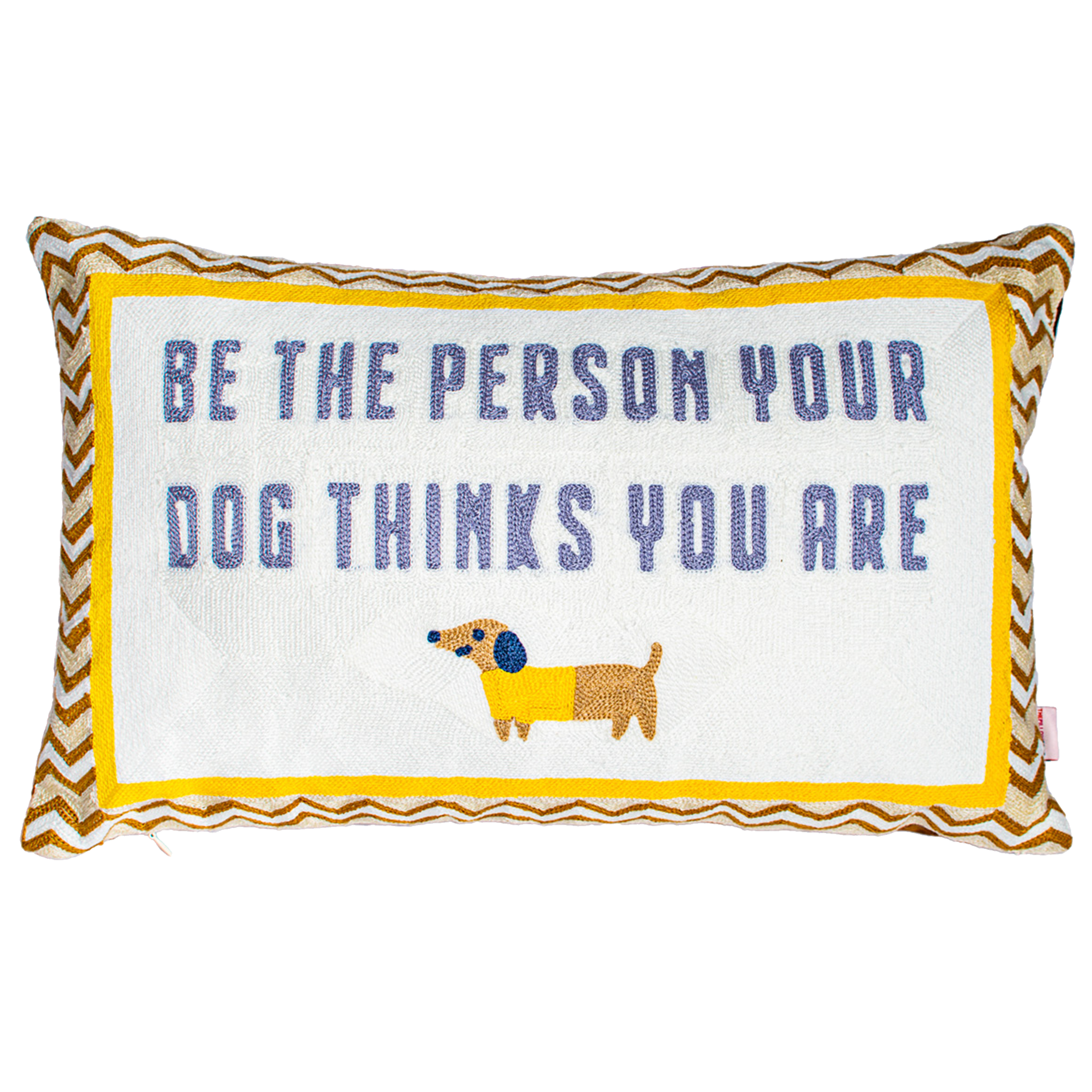 Dog Lover Needlepoint Cushion – Dachshund Design, 45cm