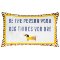 Dog Lover Needlepoint Cushion – Dachshund Design, 45cm