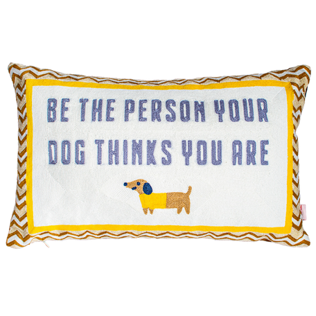 Dog Lover Needlepoint Cushion – Dachshund Design, 45cm
