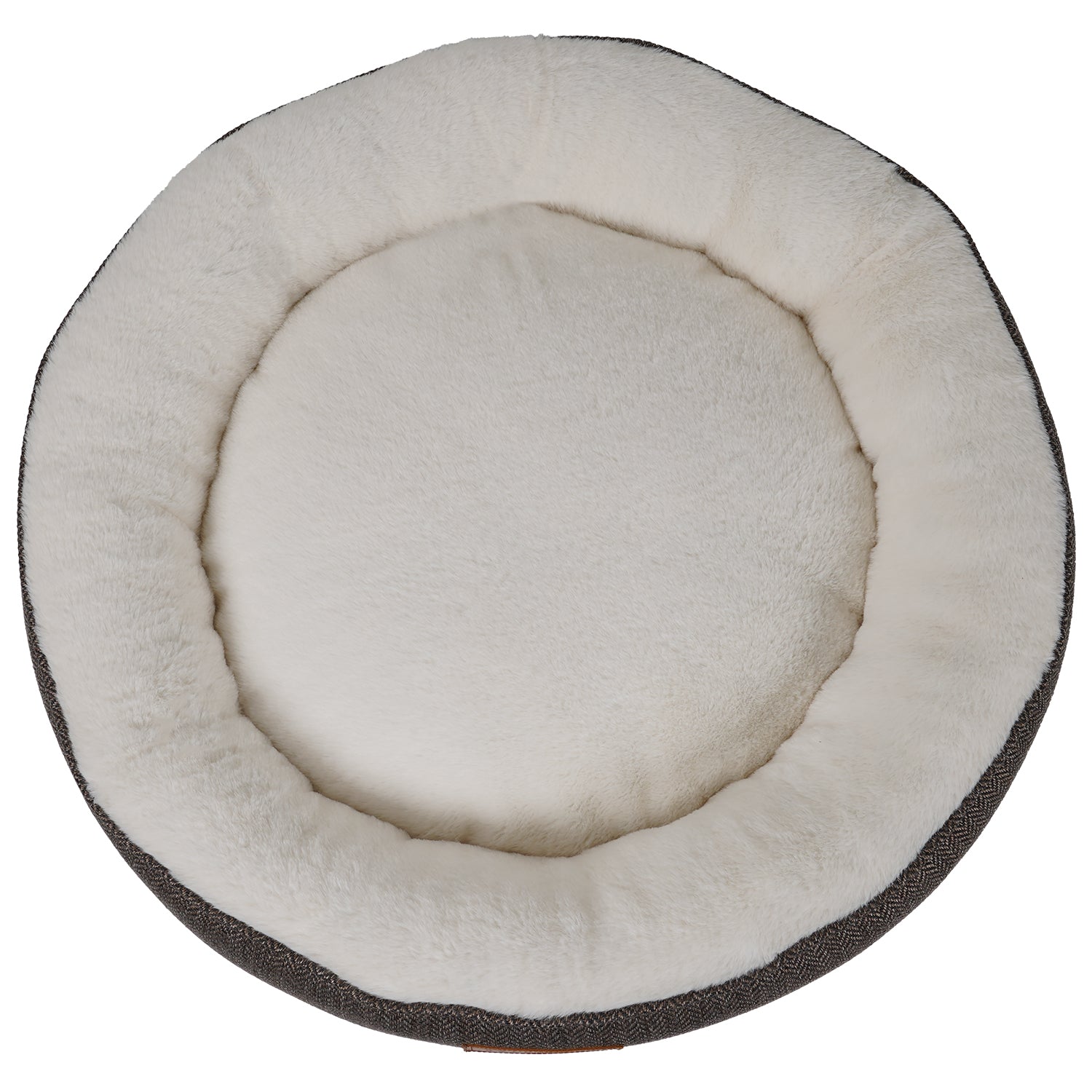 Ralph & Co Lincoln Tweed Donut Dog Bed with Faux Fur Lining
