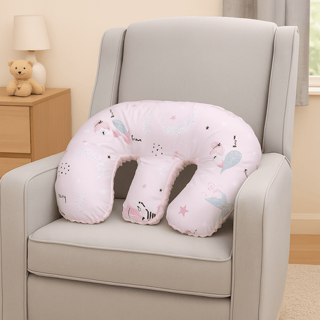 Twin Nursing Pillow – Pixie Print, Tandem Feeding Support