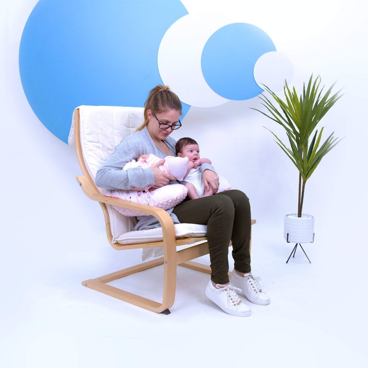 Twin Nursing Pillow – Pixie Print, Tandem Feeding Support