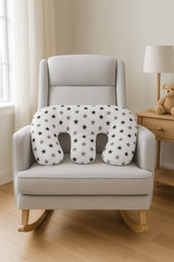 Twin Nursing Pillow – Silver Stars, Tandem Feeding Support