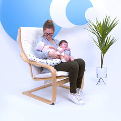 Twin Nursing Pillow – Silver Stars, Tandem Feeding Support