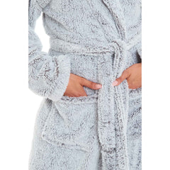 Women's Fleece Hooded Robe Snuggle Touch Velvet-Soft Loungewear