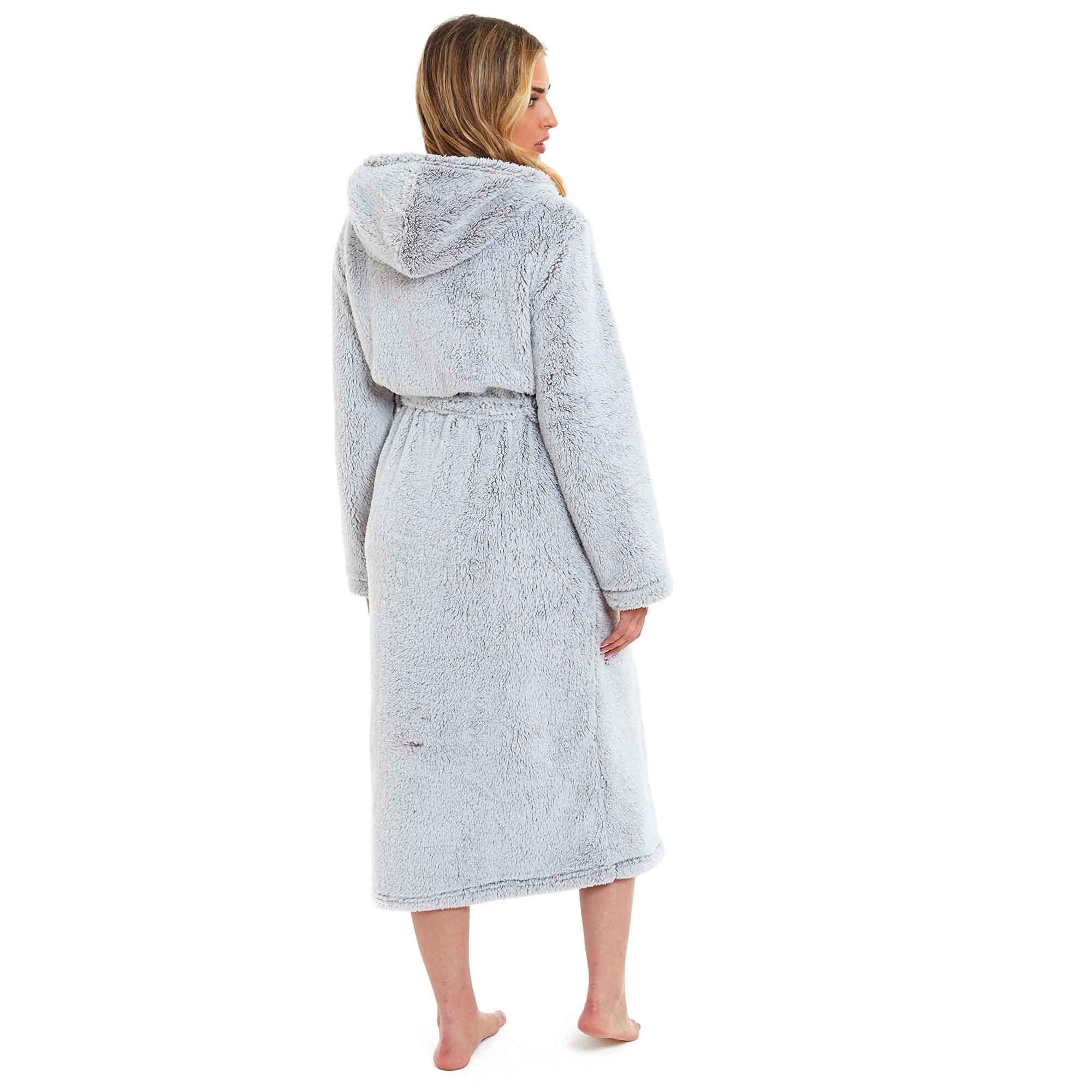 Women's Fleece Hooded Robe Snuggle Touch Velvet-Soft Loungewear