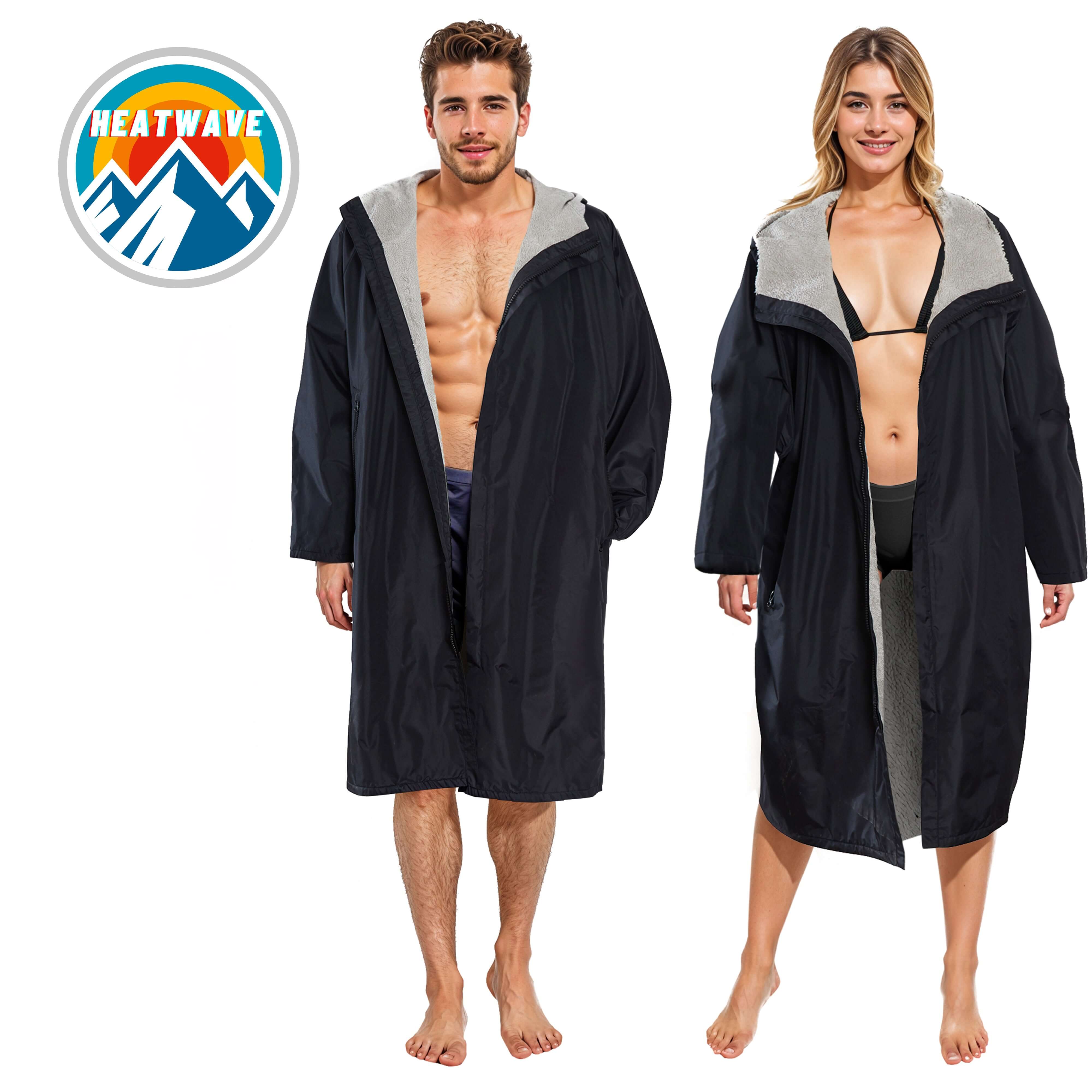 Unisex Waterproof Windproof Changing Robe Hooded Outdoor Coat