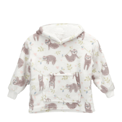 Infant Hoodie Blanket 0-2 Years Unisex Safari Sloth Ultra Soft