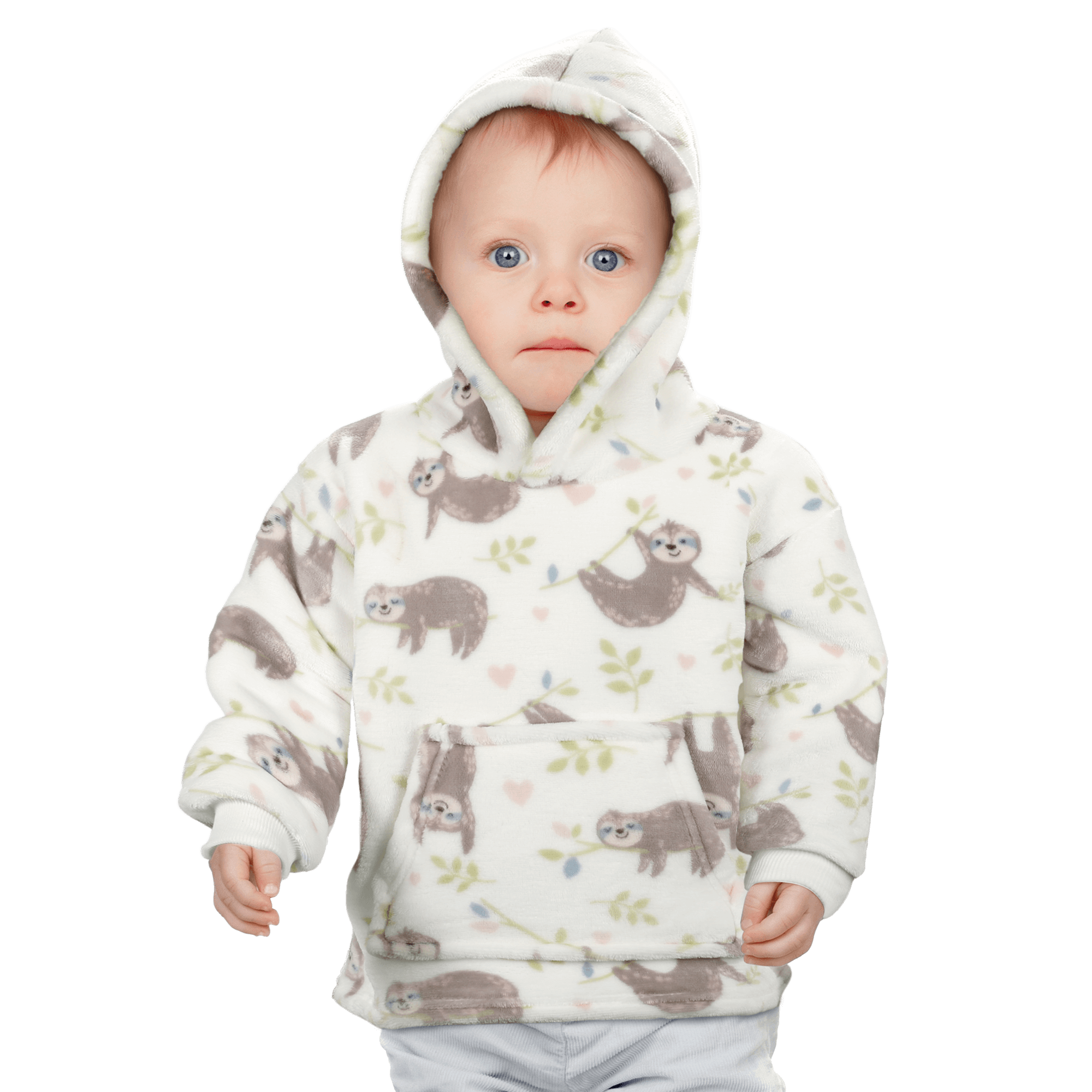 Infant Hoodie Blanket 0-2 Years Unisex Safari Sloth Ultra Soft