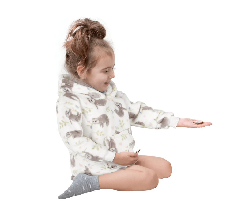 Infant Hoodie Blanket 0-2 Years Unisex Safari Sloth Ultra Soft