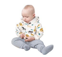 Infant Hoodie Blanket 0-2 Years Unisex Safari Sloth Ultra Soft