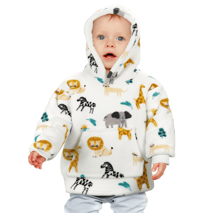Infant Hoodie Blanket 0-2 Years Unisex Safari Sloth Ultra Soft, image 2