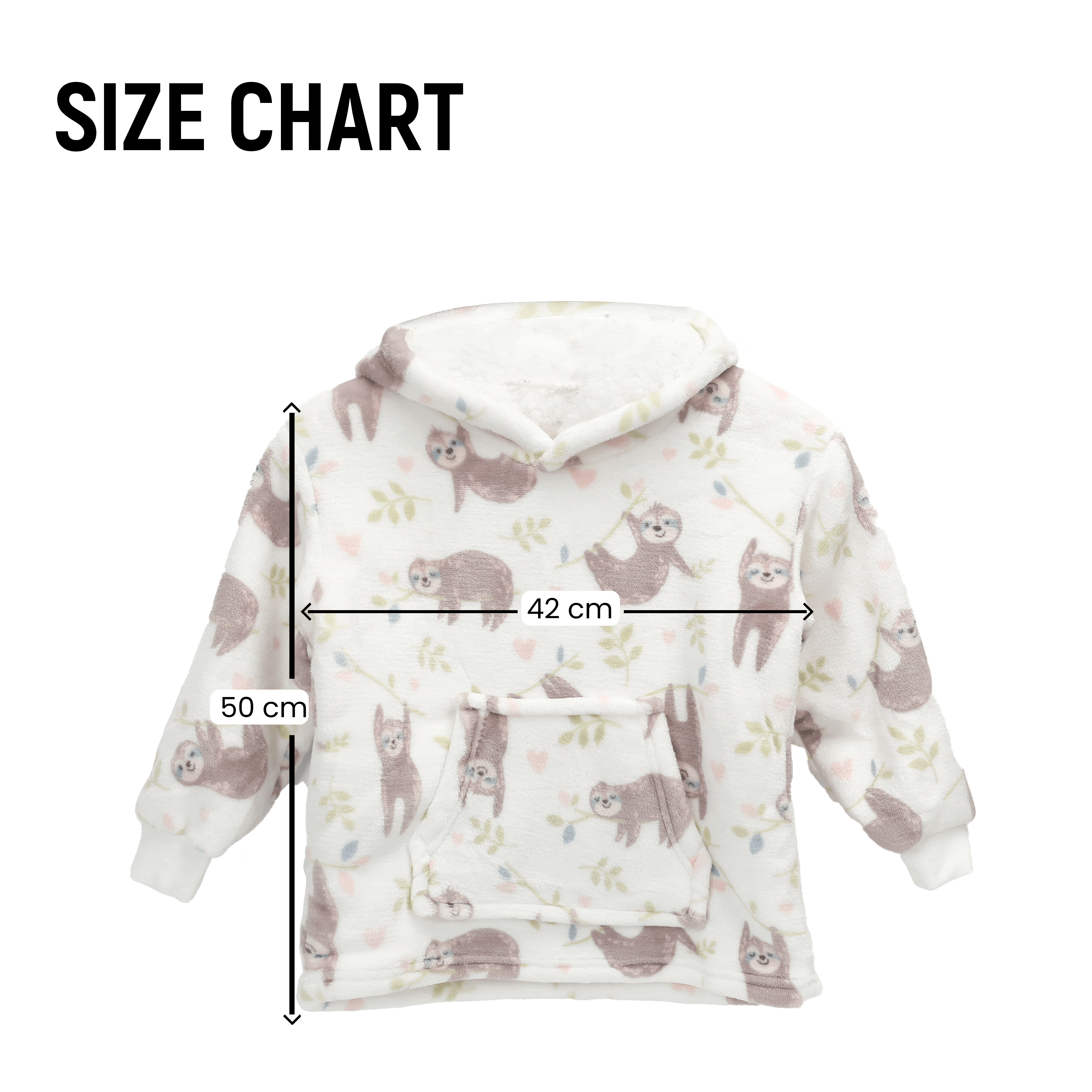 Infant Hoodie Blanket 0-2 Years Unisex Safari Sloth Ultra Soft