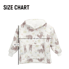 Infant Hoodie Blanket 0-2 Years Unisex Safari Sloth Ultra Soft