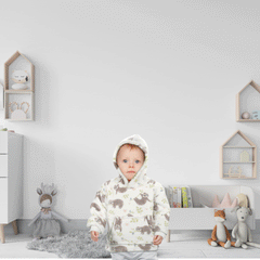 Infant Hoodie Blanket 0-2 Years Unisex Safari Sloth Ultra Soft