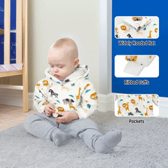 Infant Hoodie Blanket 0-2 Years Unisex Safari Sloth Ultra Soft