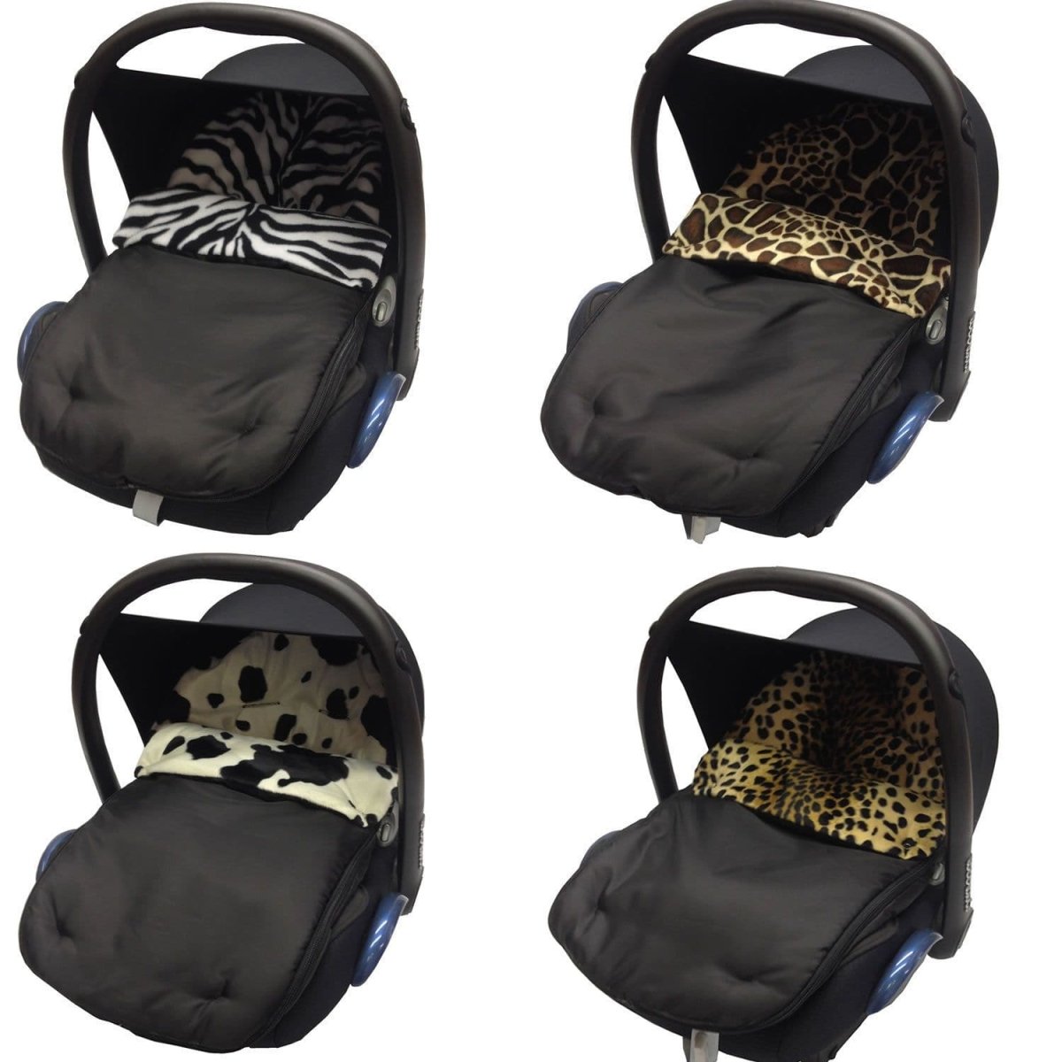 Animal Print Car Seat Footmuff – Universal, 3 & 5 Point Harnesses