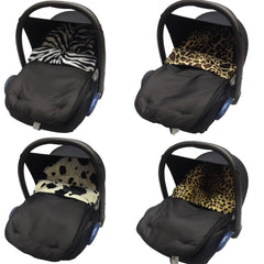 Animal Print Car Seat Footmuff – Universal, 3 & 5 Point Harnesses