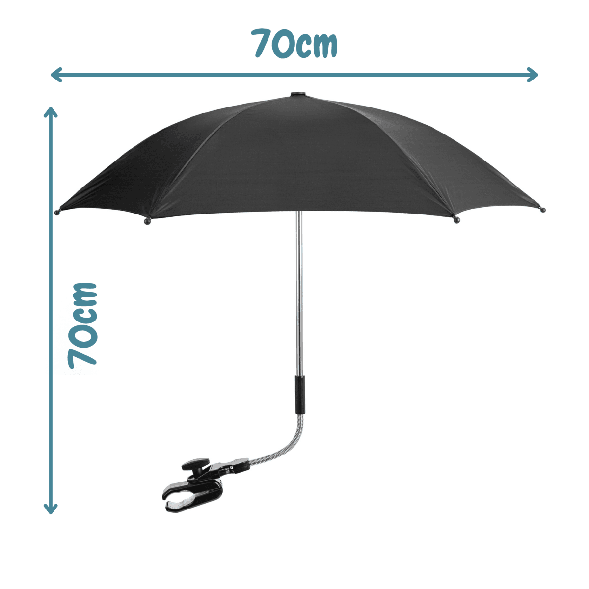 Universal Baby Parasol – Clamp Fit for Prams, Pushchairs & Buggies