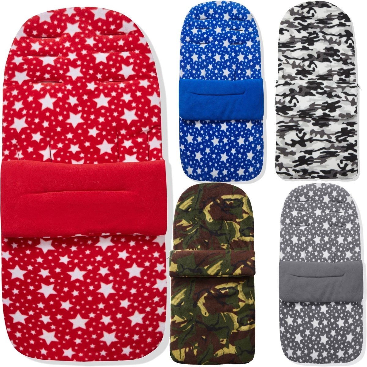 Fleece Pushchair Footmuff – Universal Cosy Toes, Four Prints