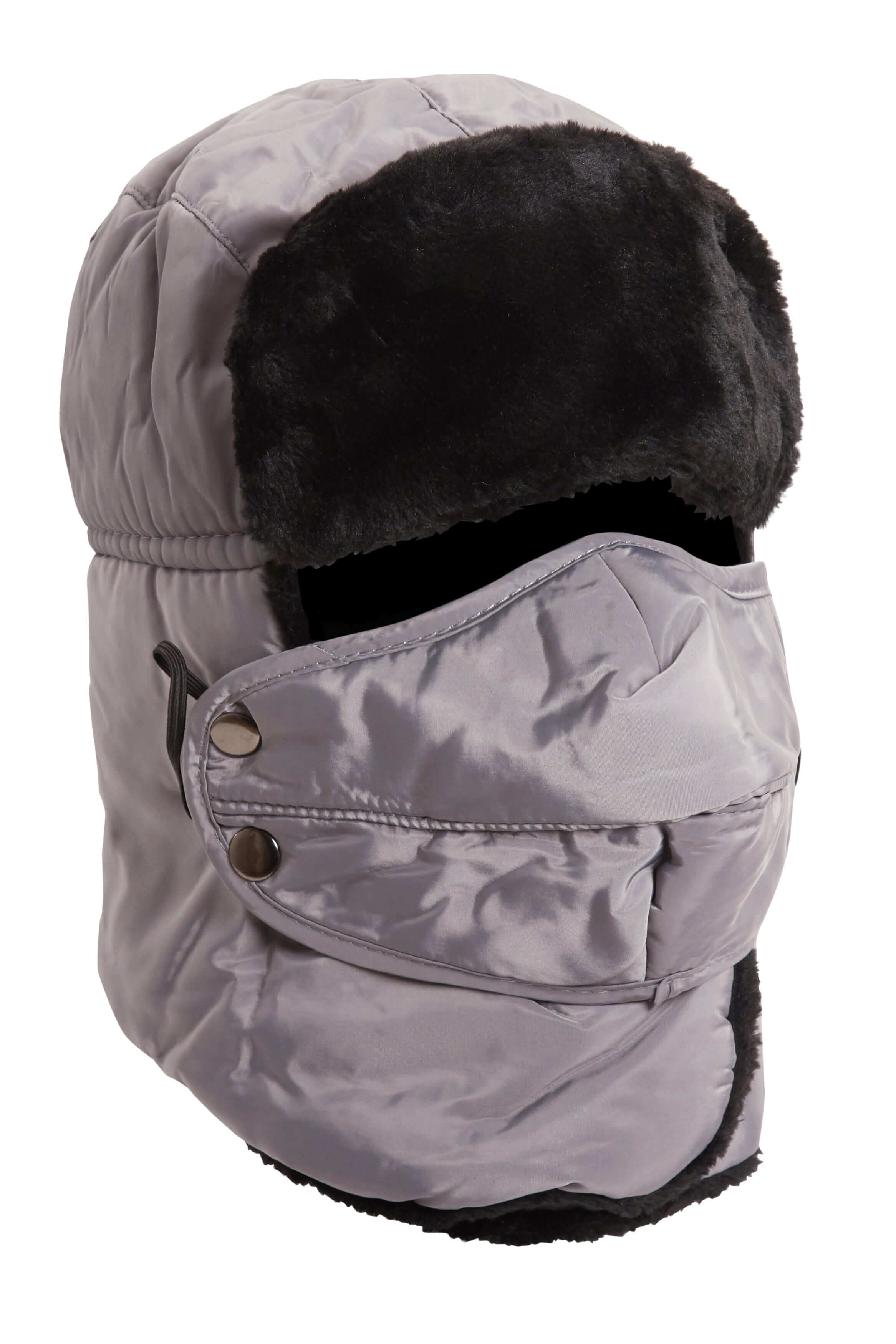 3 In 1 Trapper Hat With Removable Face Cover Fur Lined Showerproof