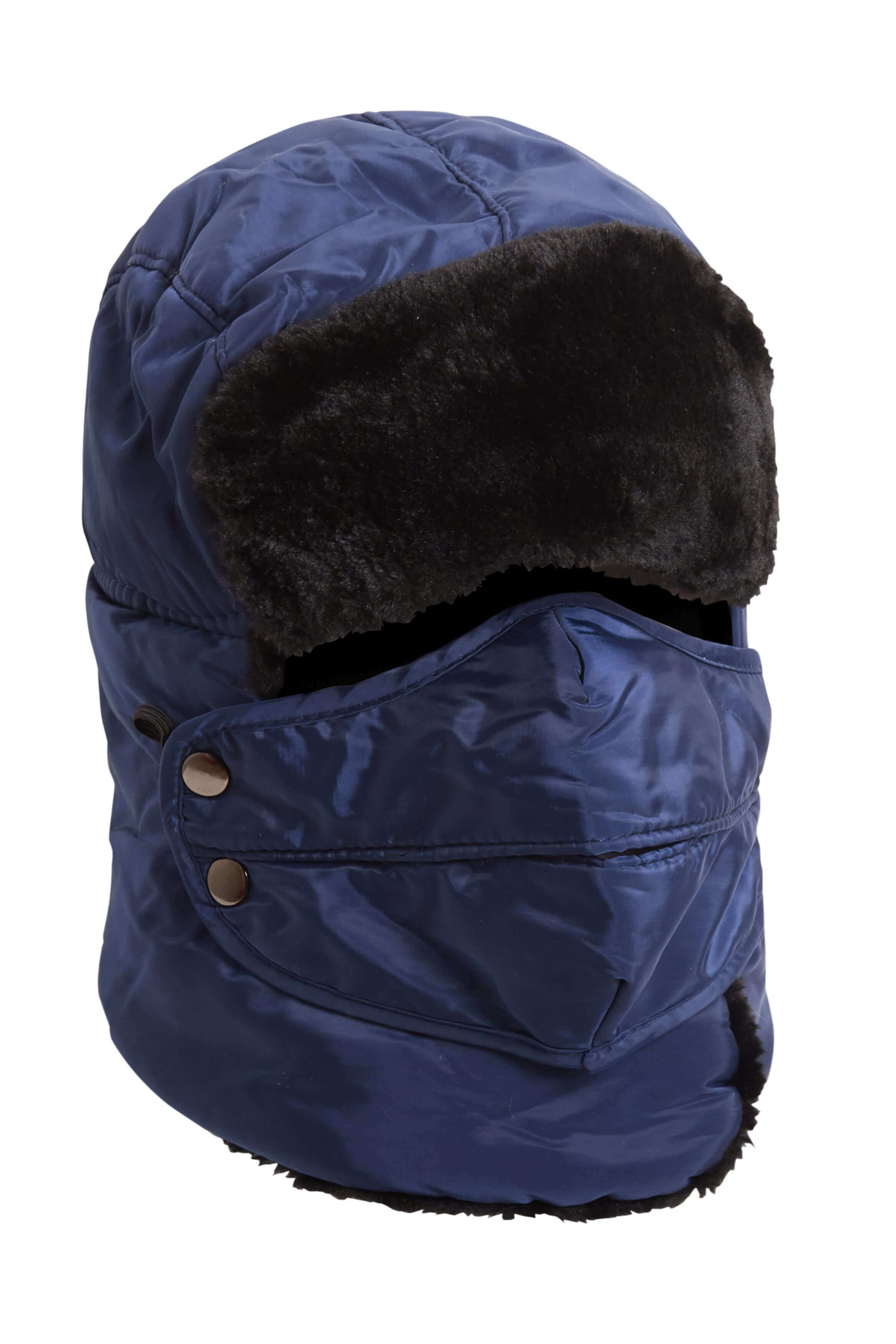 3 In 1 Trapper Hat With Removable Face Cover Fur Lined Showerproof