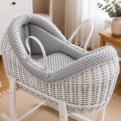 Wicker Deluxe Pod Moses Basket – Newborn Basket, No Stand