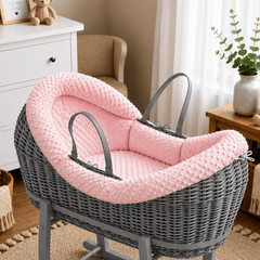 Wicker Deluxe Pod Moses Basket – Newborn Basket, No Stand