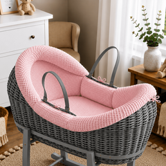 Wicker Deluxe Pod Moses Basket – Newborn Basket, No Stand
