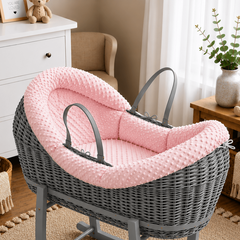 Wicker Deluxe Pod Moses Basket – Newborn Basket, No Stand