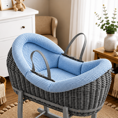 Wicker Deluxe Pod Moses Basket – Newborn Basket, No Stand