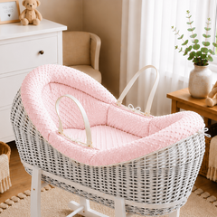 Wicker Deluxe Pod Moses Basket – Newborn Basket, No Stand